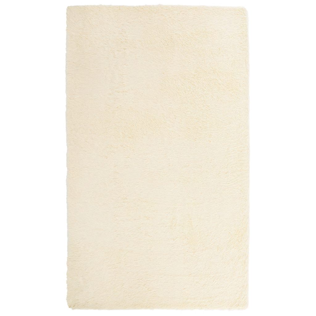 Tappeto Shaggy a Pelo Lungo NAVARRA Crema 60x100 cm poliestere 4102807