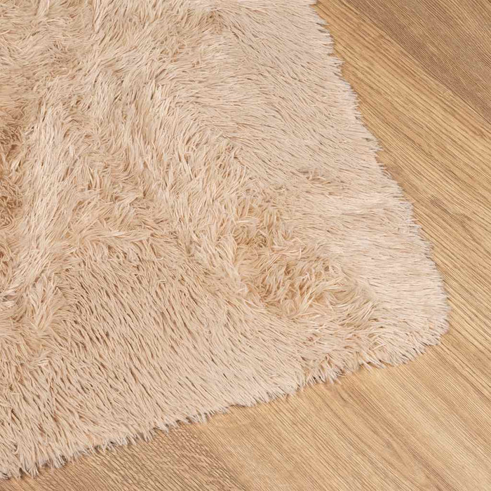 Tappeto Shaggy a Pelo Lungo NAVARRA Beige 80x150 cm poliestere 4102813