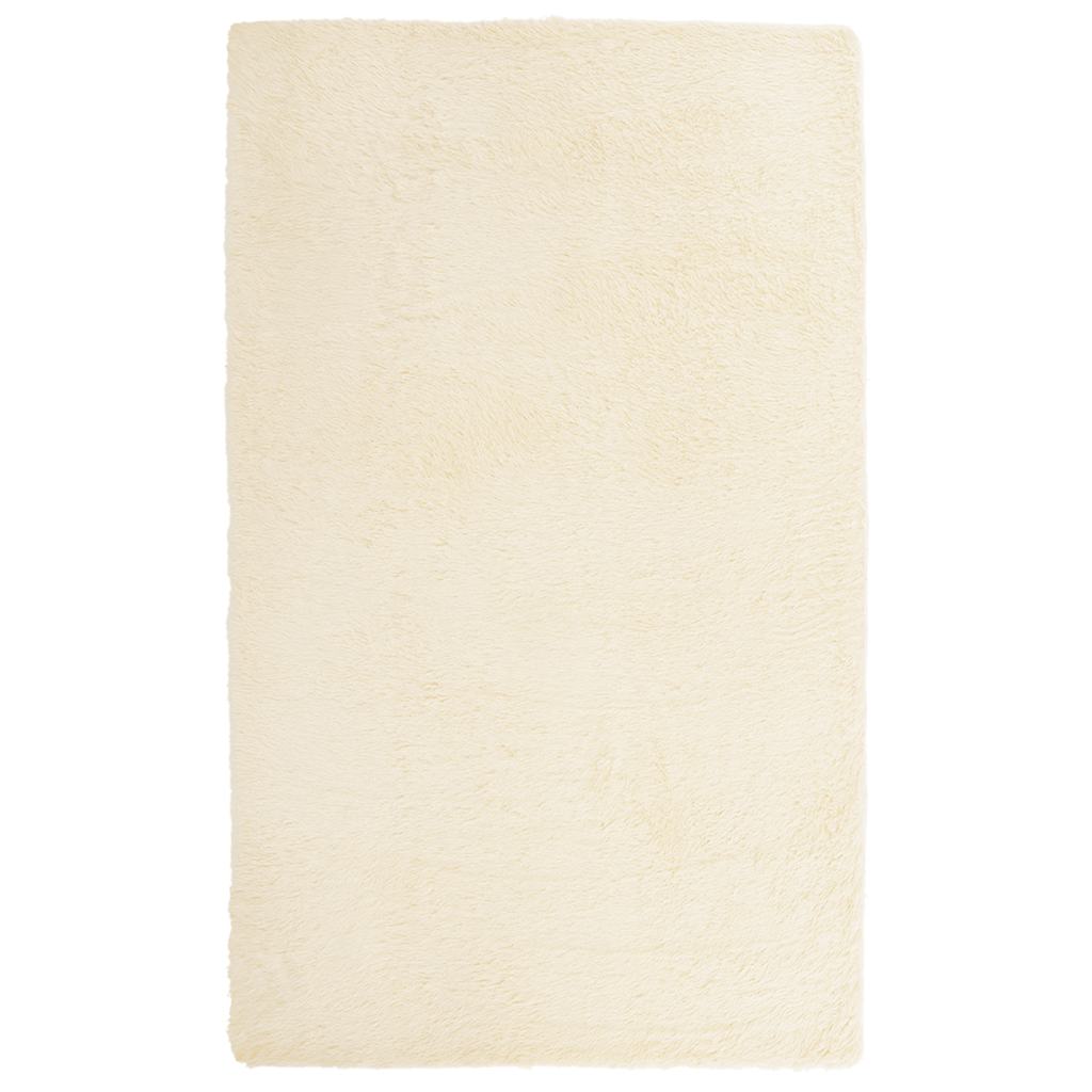 Tappeto Shaggy a Pelo Lungo NAVARRA Crema 80x150 cm poliestere 4102815