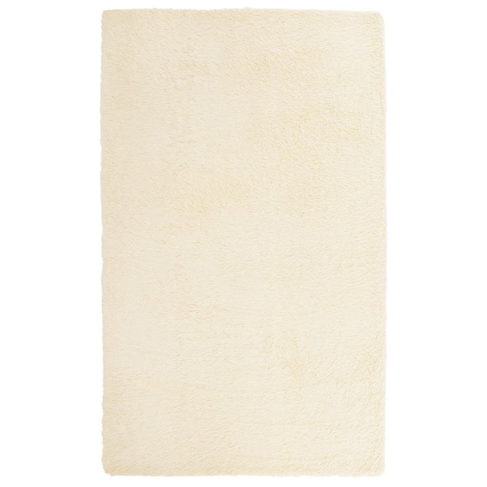 Tappeto Shaggy a Pelo Lungo NAVARRA Crema 80x150 cm poliestere 4102815