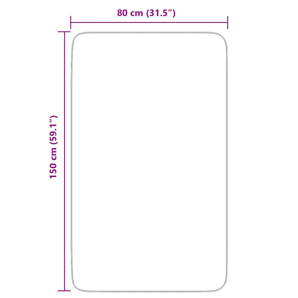 Tappeto Shaggy a Pelo Lungo NAVARRA Crema 80x150 cm poliestere