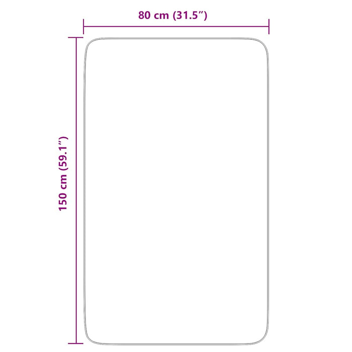 Tappeto Shaggy a Pelo Lungo NAVARRA Rosa Antico 80x150 cm