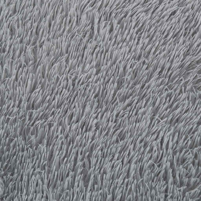 Tappeto Shaggy a Pelo Lungo NAVARRA Grigio Chiaro 80x150 cm 4102818