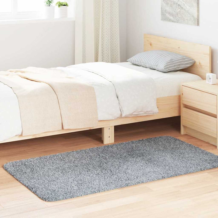 Tappeto Shaggy a Pelo Lungo NAVARRA Grigio Chiaro 80x150 cm 4102818