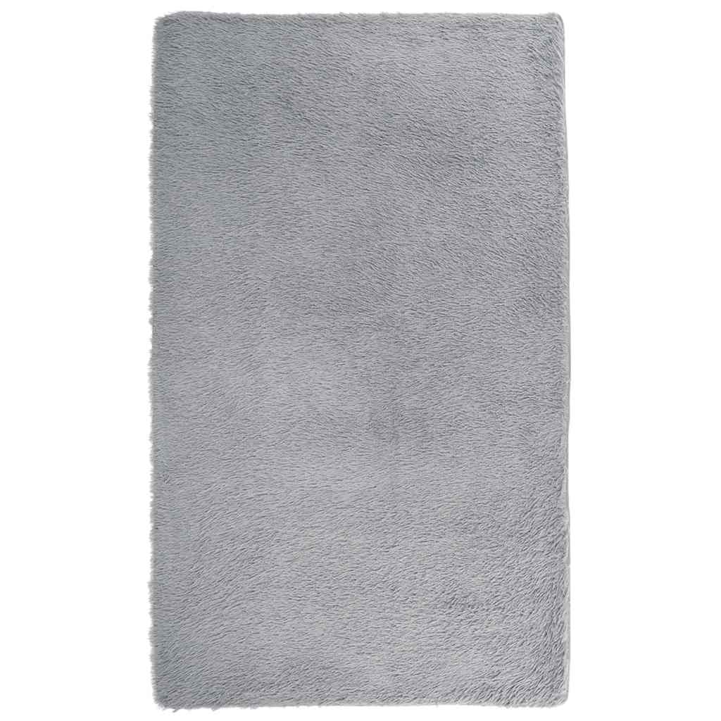 Tappeto Shaggy a Pelo Lungo NAVARRA Grigio Argento 80x150 cm 4102820