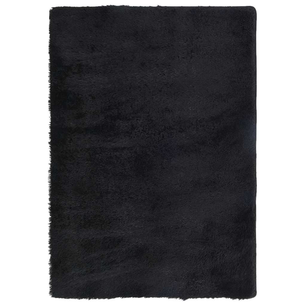 Tappeto Shaggy a Pelo Lungo NAVARRA Nero 120x170 cm poliestere 4102822