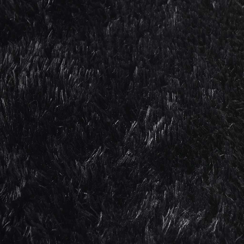 Tappeto Shaggy a Pelo Lungo NAVARRA Nero 120x170 cm poliestere 4102822