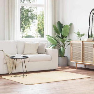 Tappeto Shaggy a Pelo Lungo NAVARRA Crema 120x170 cm poliestere 4102823