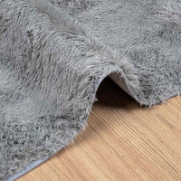 Tappeto Shaggy a Pelo Lungo NAVARRA Grigio Chiaro 120x170 cm 4102826