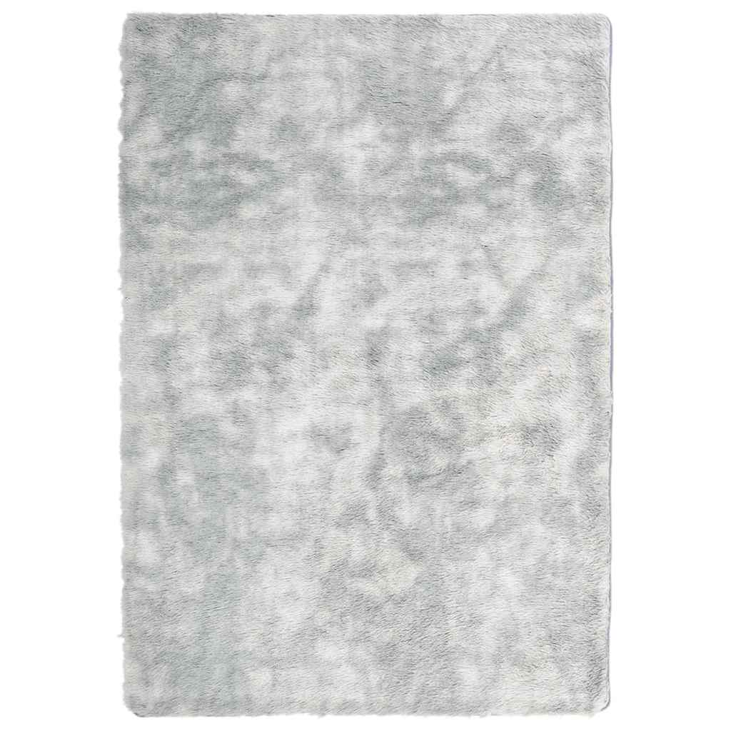 Tappeto Shaggy a Pelo Lungo NAVARRA Grigio Argento 120x170cm