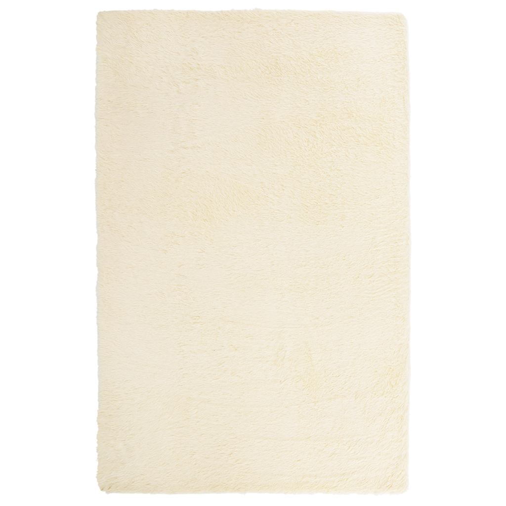 Tappeto Shaggy a Pelo Lungo NAVARRA Crema 130x200 cm poliestere 4102831