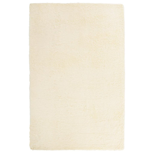 Tappeto Shaggy a Pelo Lungo NAVARRA Crema 130x200 cm poliestere 4102831