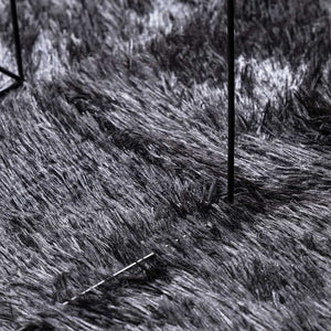 Tappeto Shaggy a Pelo Lungo NAVARRA Grigio Scuro 130x200 cm 4102832