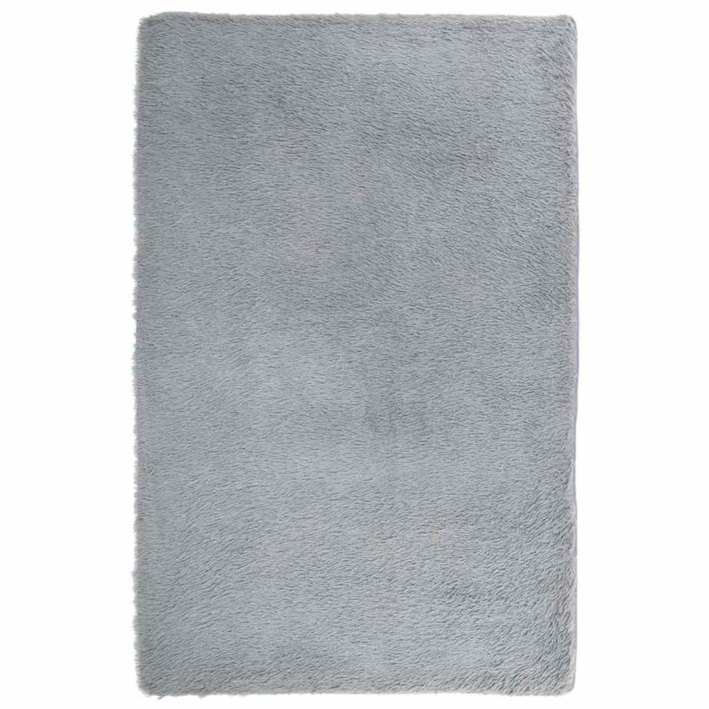 Tappeto Shaggy a Pelo Lungo NAVARRA Grigio Chiaro 130x200 cm