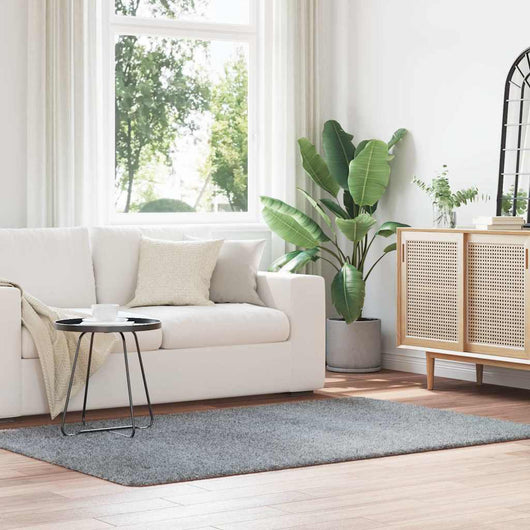 Tappeto Shaggy a Pelo Lungo NAVARRA Grigio Chiaro 130x200 cm