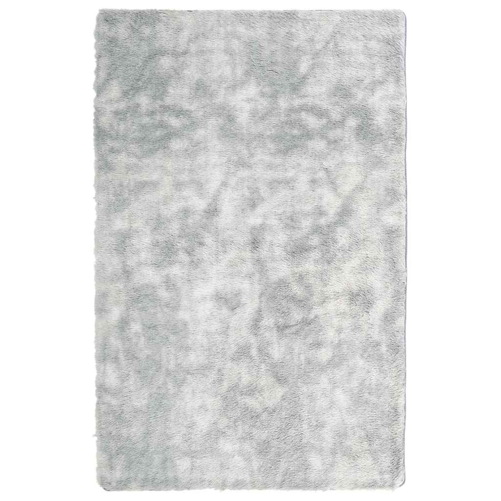 Tappeto Shaggy a Pelo Lungo NAVARRA Grigio Argento 130x200cm 4102836