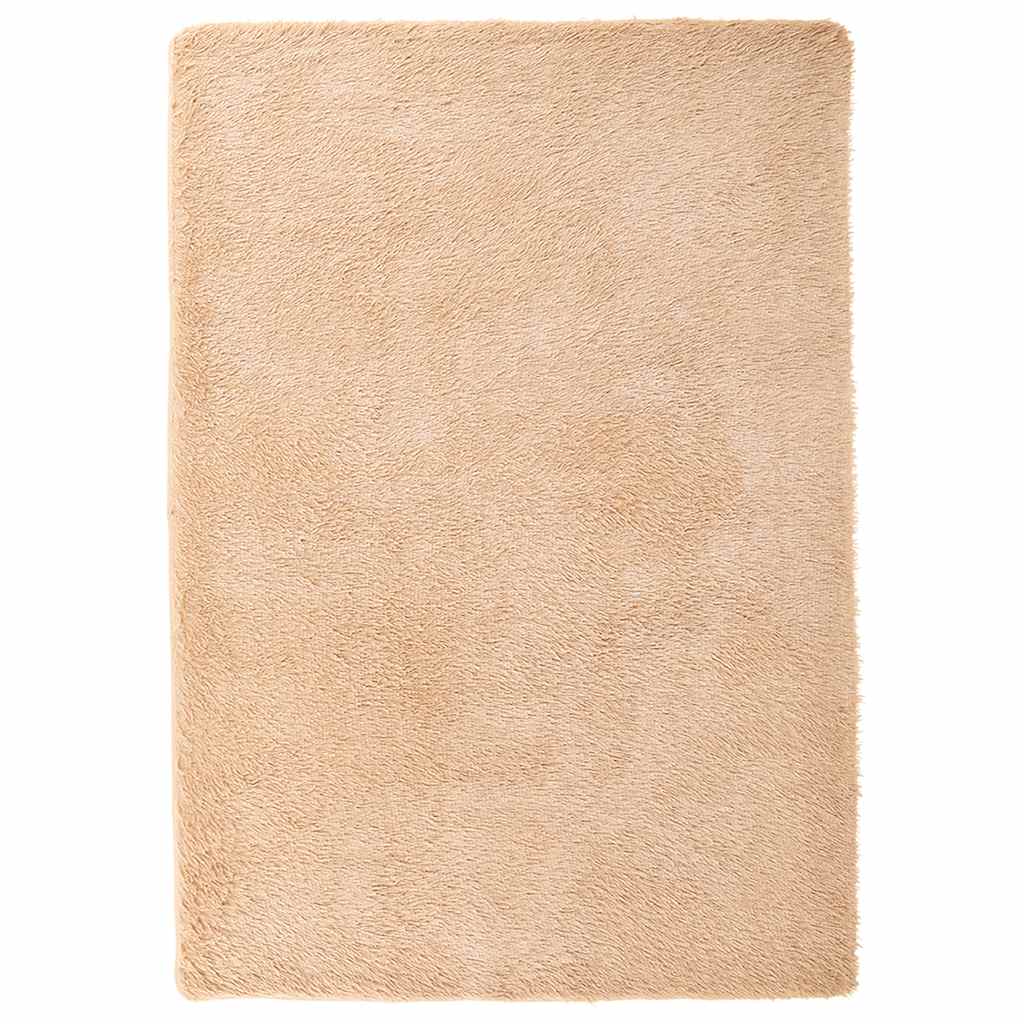 Tappeto Shaggy a Pelo Lungo NAVARRA Beige 160x230 cm poliestere 4102837