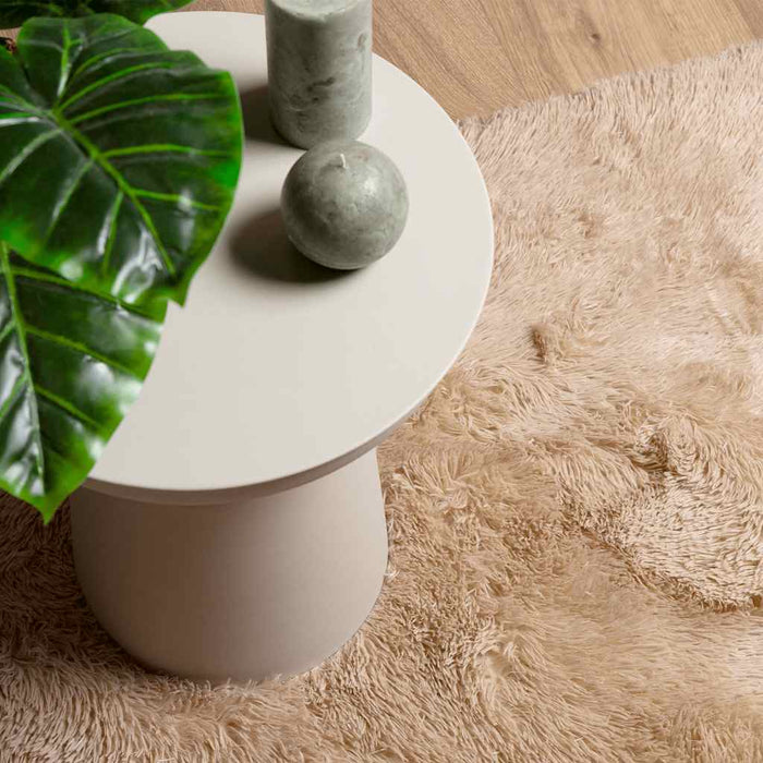 Tappeto Shaggy a Pelo Lungo NAVARRA Beige 160x230 cm poliestere 4102837