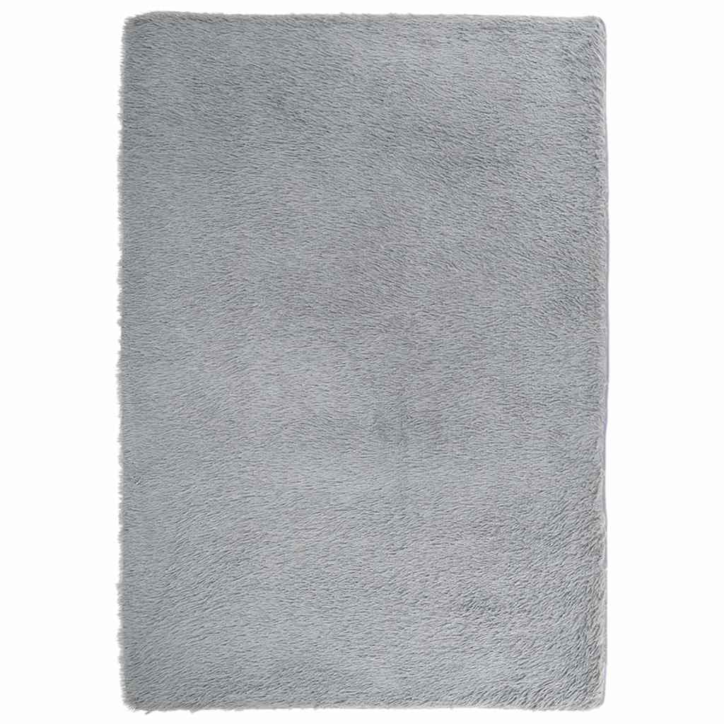 Tappeto Shaggy a Pelo Lungo NAVARRA Grigio Chiaro 160x230 cm