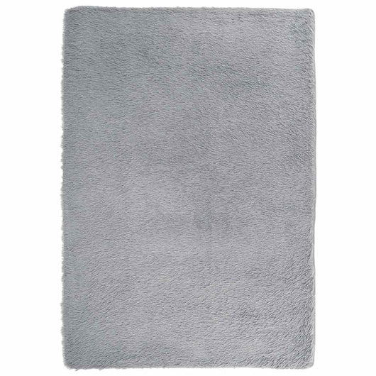 Tappeto Shaggy a Pelo Lungo NAVARRA Grigio Argento 160x230cm 4102844