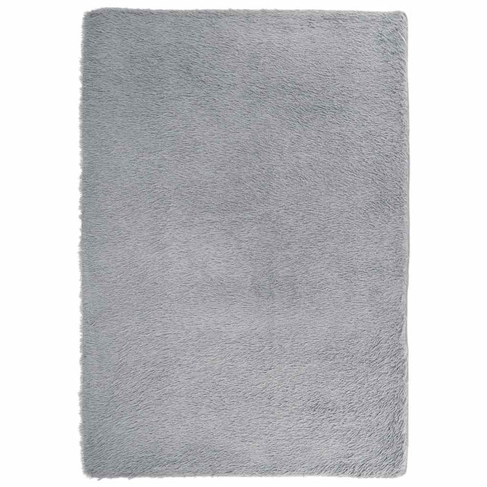 Tappeto Shaggy a Pelo Lungo NAVARRA Grigio Argento 160x230cm 4102844