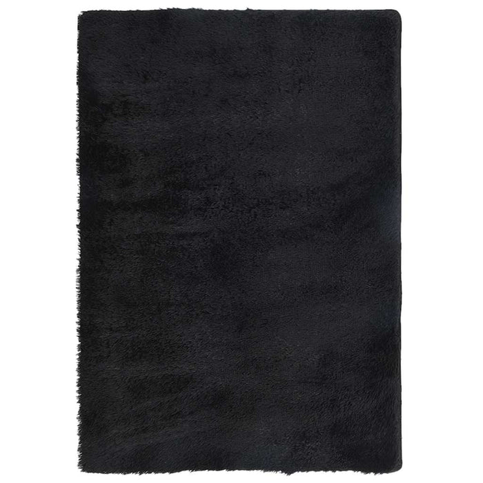 Tappeto Shaggy a Pelo Lungo NAVARRA Nero 200x290 cm poliestere 4102846