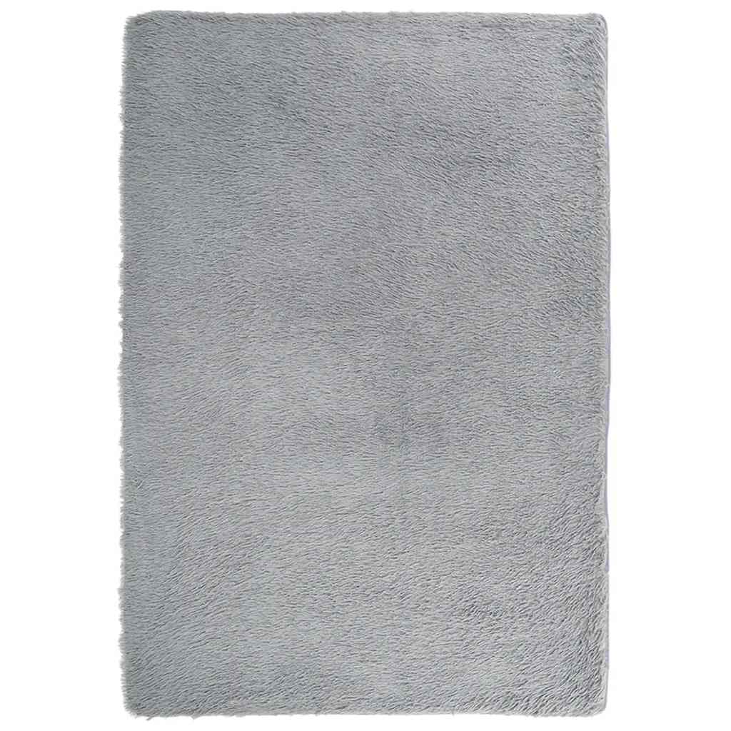 Tappeto Shaggy a Pelo Lungo NAVARRA Grigio Chiaro 200x290 cm 4102850