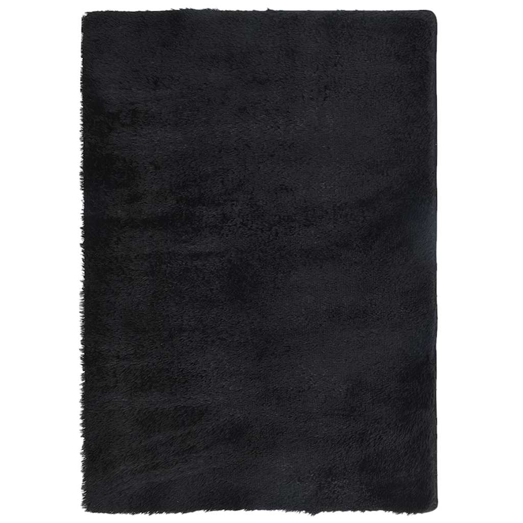 Tappeto Shaggy a Pelo Lungo NAVARRA Nero 240x340 cm poliestere 4102854