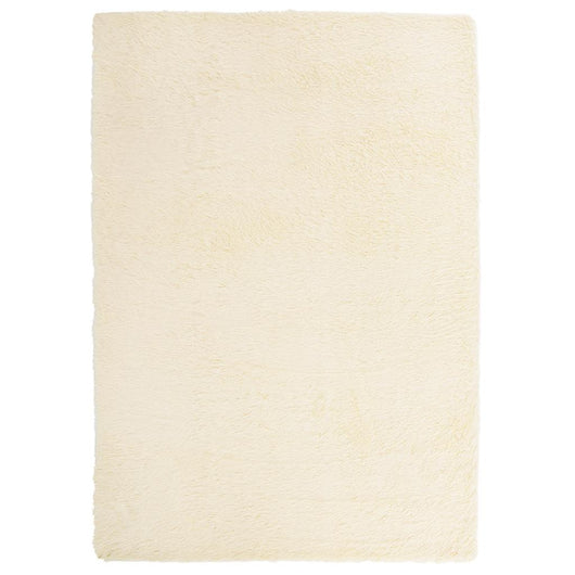 Tappeto Shaggy a Pelo Lungo NAVARRA Crema 240x340 cm poliestere