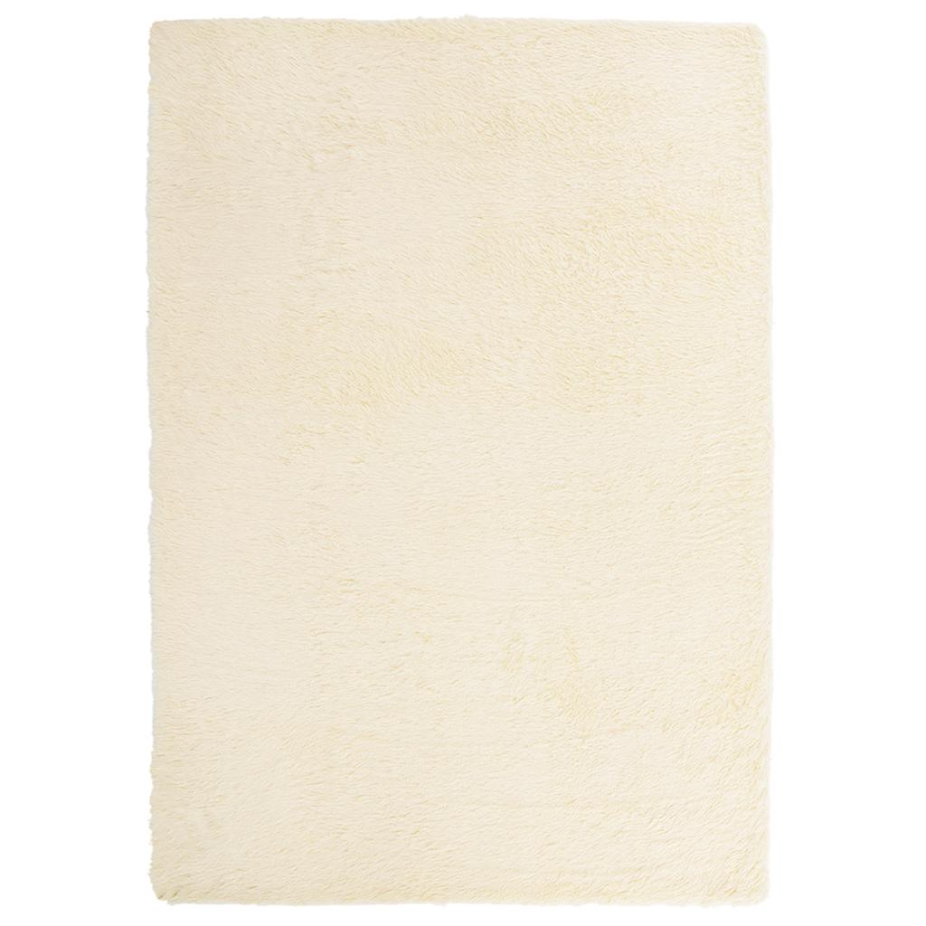 Tappeto Shaggy a Pelo Lungo NAVARRA Crema 240x340 cm poliestere 4102855