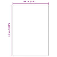 Tappeto Shaggy a Pelo Lungo NAVARRA Crema 240x340 cm poliestere