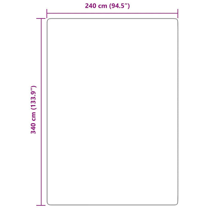 Tappeto Shaggy a Pelo Lungo NAVARRA Crema 240x340 cm poliestere
