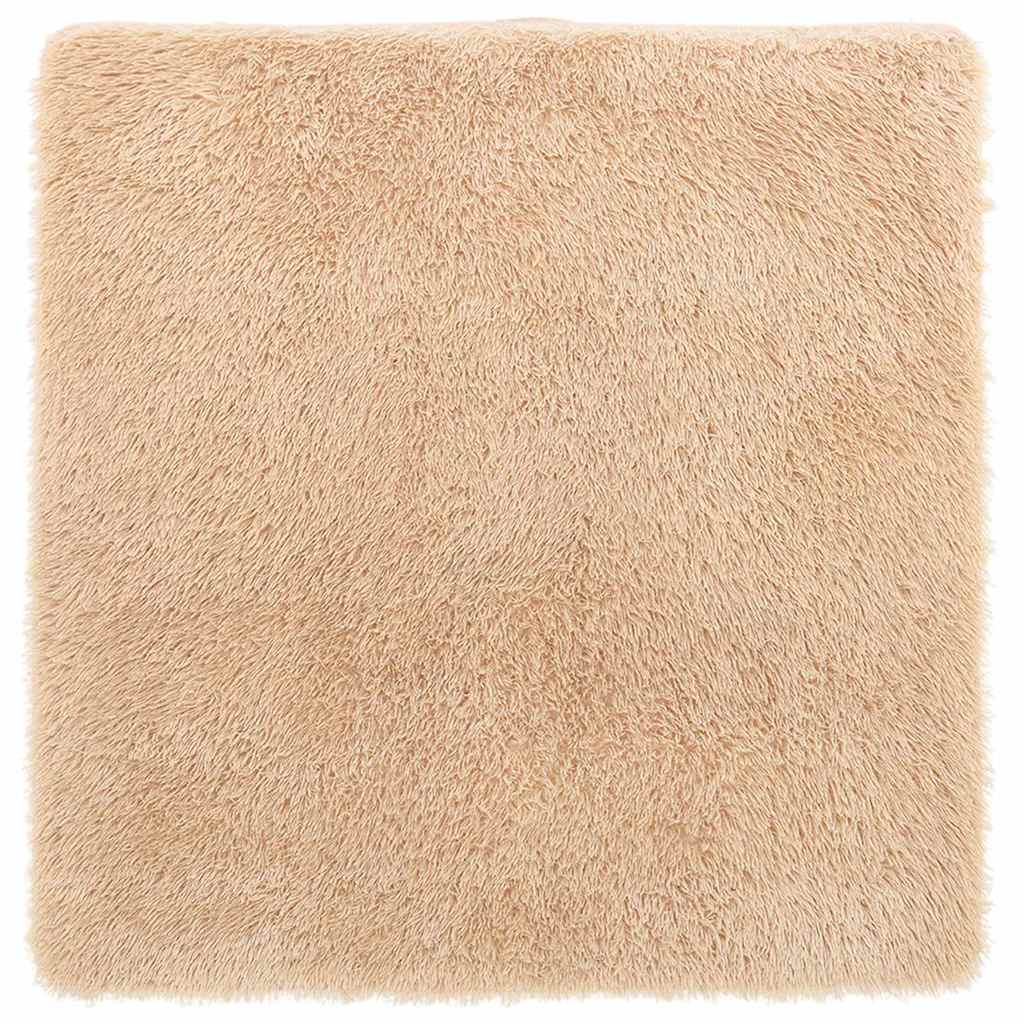 Tappeto Shaggy a Pelo Lungo NAVARRA Beige 120x120 cm poliestere 4102861