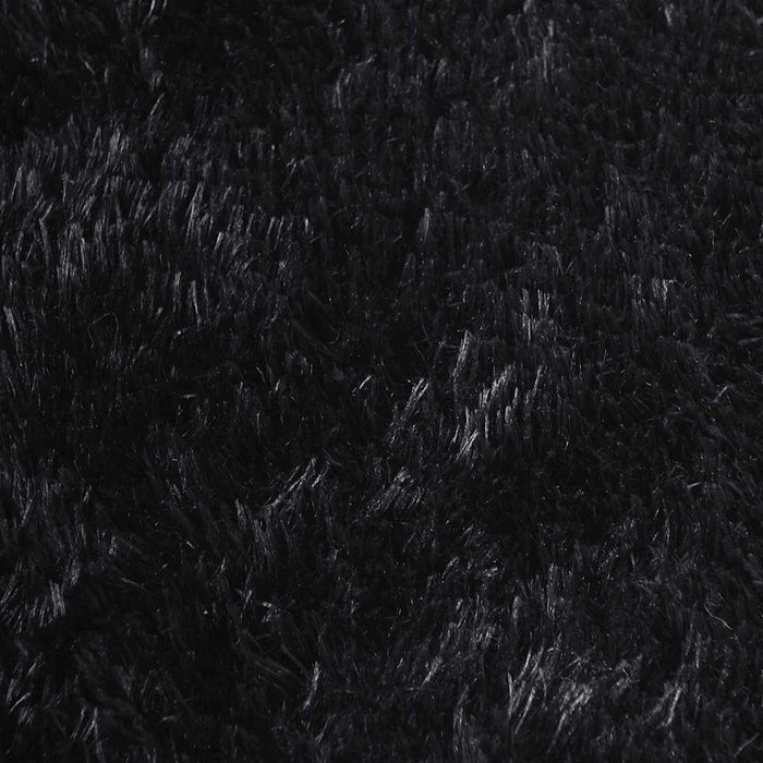 Tappeto Shaggy a Pelo Lungo NAVARRA Nero 120x120 cm poliestere 4102862