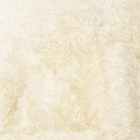 Tappeto Shaggy a Pelo Lungo NAVARRA Crema 120x120 cm poliestere 4102863