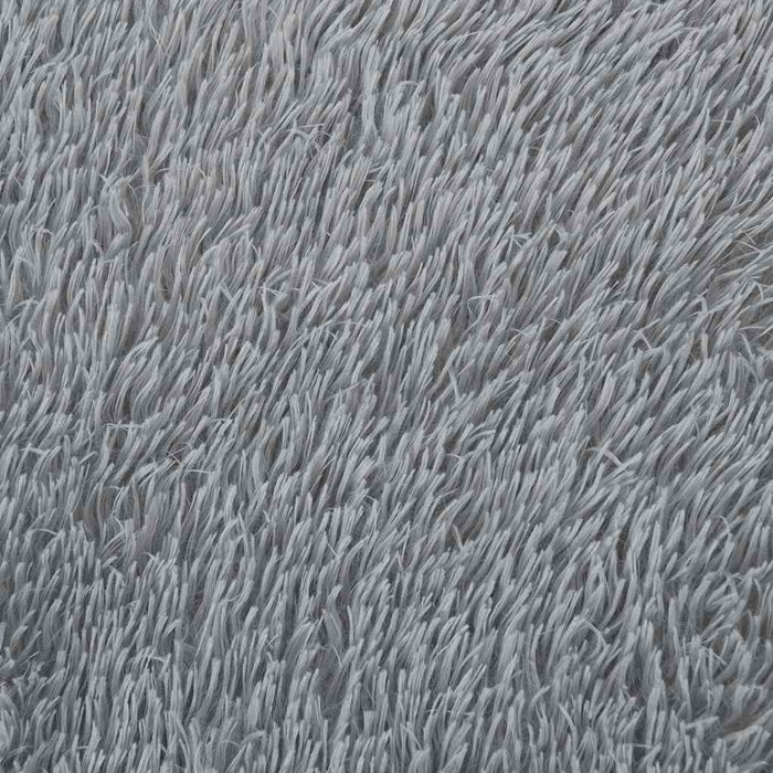 vidaXL Tappeto Shaggy a Pelo Lungo NAVARRA Grigio Chiaro 120x120 cm