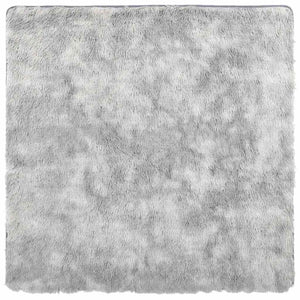 Tappeto Shaggy a Pelo Lungo NAVARRA Grigio Argento 120x120cm