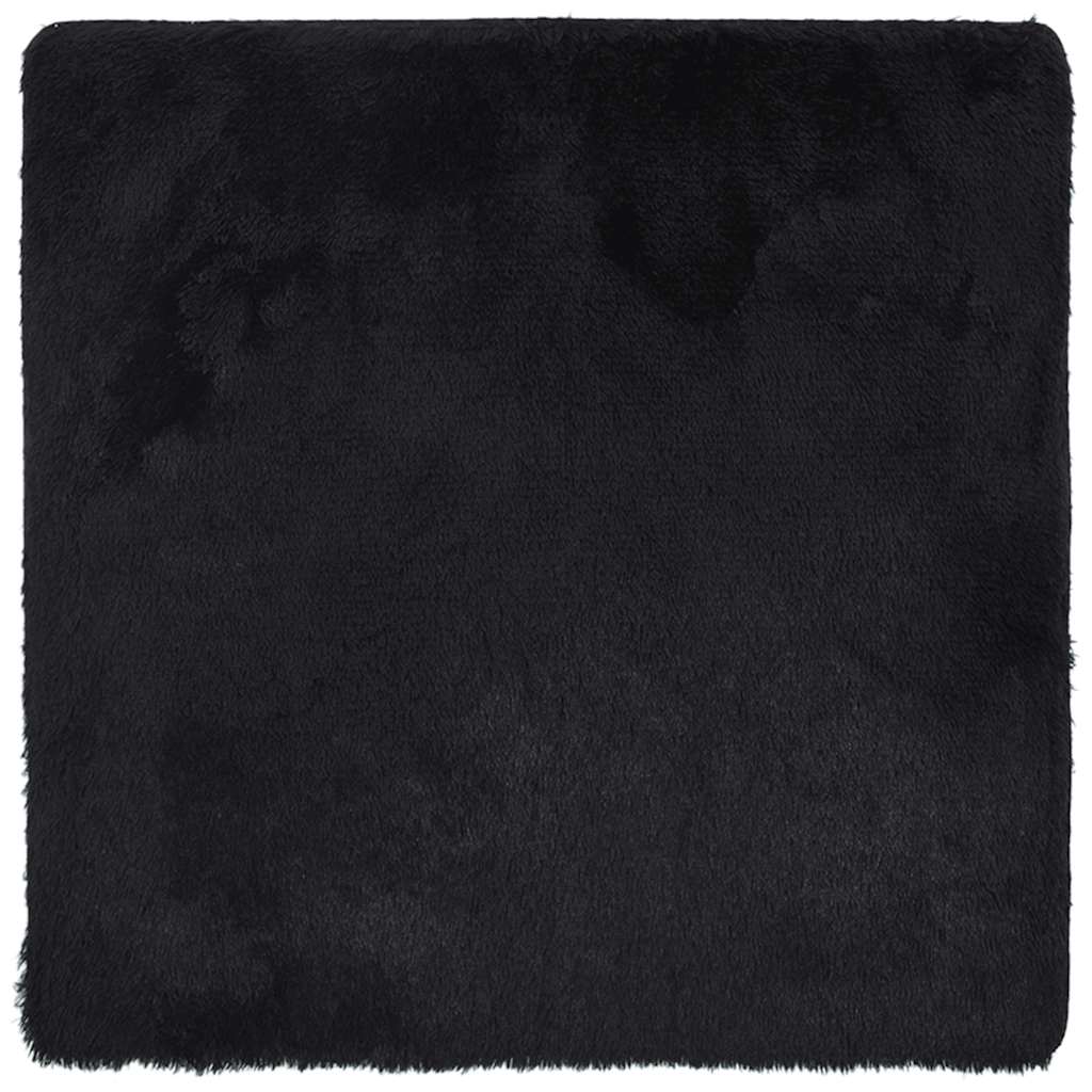 Tappeto Shaggy a Pelo Lungo NAVARRA Nero 160x160 cm poliestere 4102870