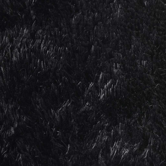 vidaXL Tappeto Shaggy a Pelo Lungo NAVARRA Nero 160x160 cm poliestere