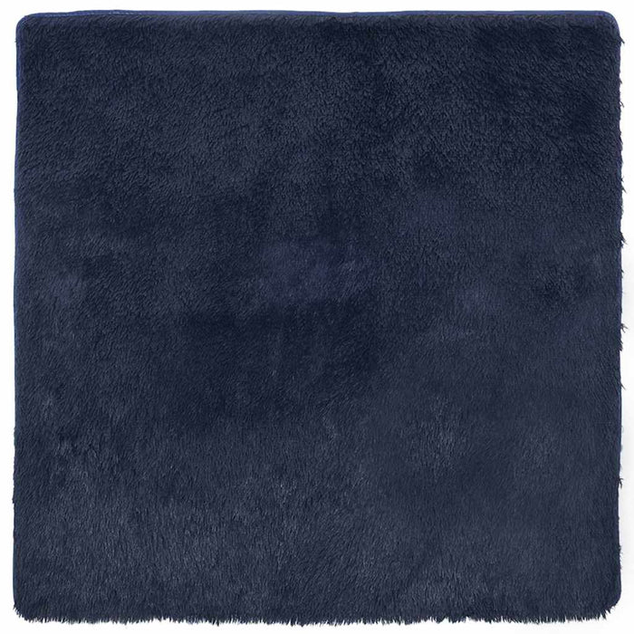 Tappeto Shaggy a Pelo Lungo NAVARRA Blu Marino 160x160 cm 4102875