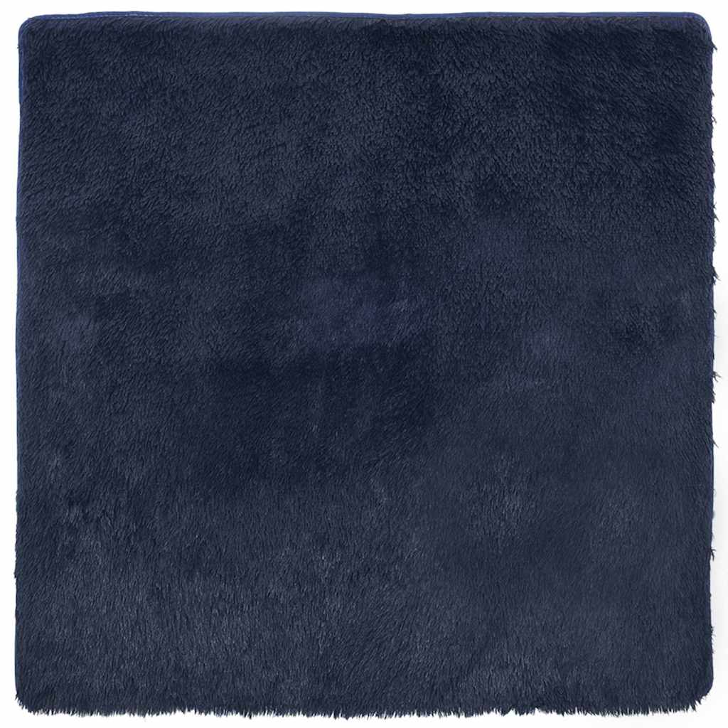 Tappeto Shaggy a Pelo Lungo NAVARRA Blu Marino 160x160 cm