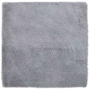 Tappeto Shaggy a Pelo Lungo NAVARRA Grigio Argento 160x160cm