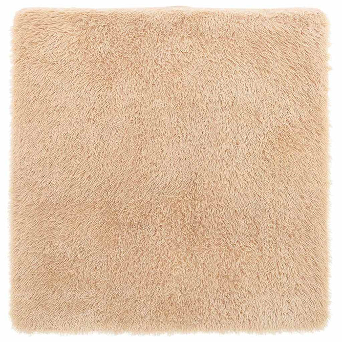 Tappeto Shaggy a Pelo Lungo NAVARRA Beige 200x200 cm poliestere 4102877