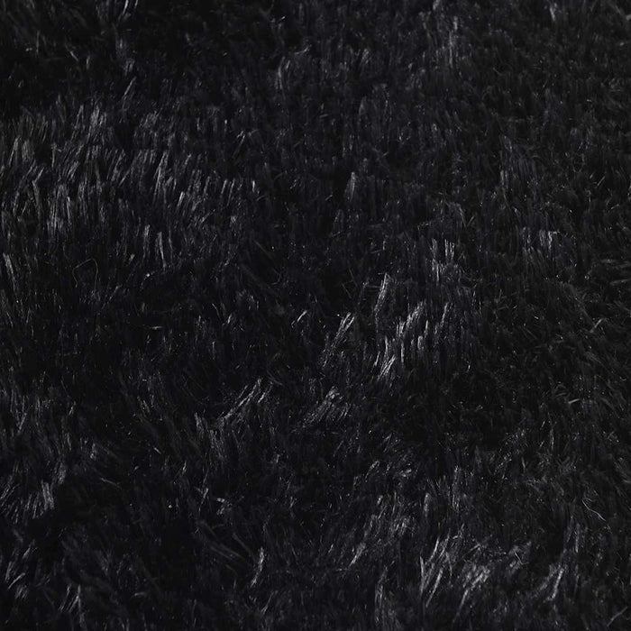 Tappeto Shaggy a Pelo Lungo NAVARRA Nero 200x200 cm poliestere 4102878