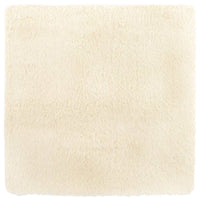 Tappeto Shaggy a Pelo Lungo NAVARRA Crema 200x200 cm poliestere 4102879