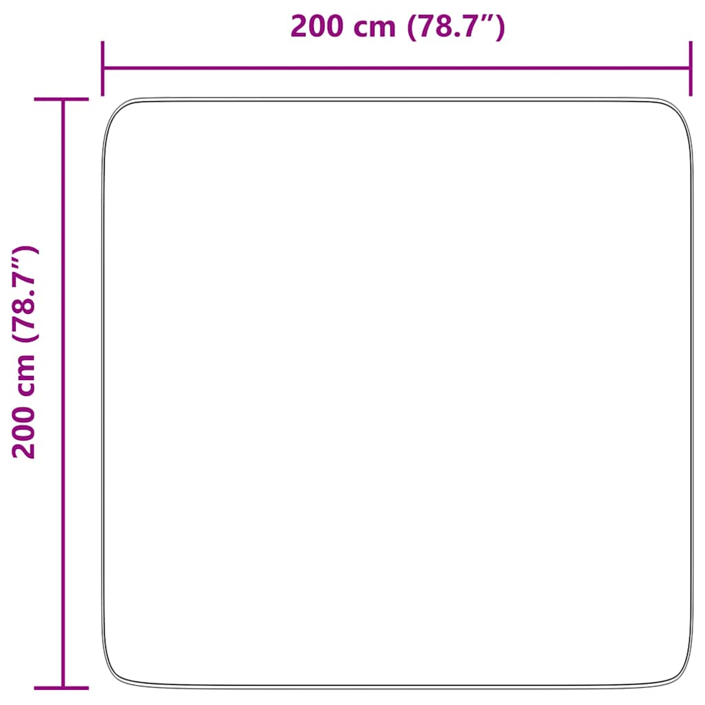 Tappeto Shaggy a Pelo Lungo NAVARRA Rosa Antico 200x200cm 4102881