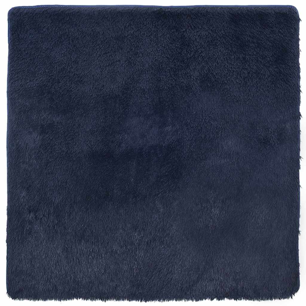 Tappeto Shaggy a Pelo Lungo NAVARRA Blu Marino 200x200 cm 4102883