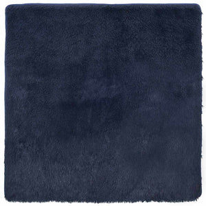 Tappeto Shaggy a Pelo Lungo NAVARRA Blu Marino 200x200 cm