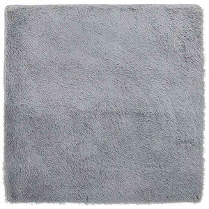 Tappeto Shaggy a Pelo Lungo NAVARRA Grigio Argento 200x200cm 4102884