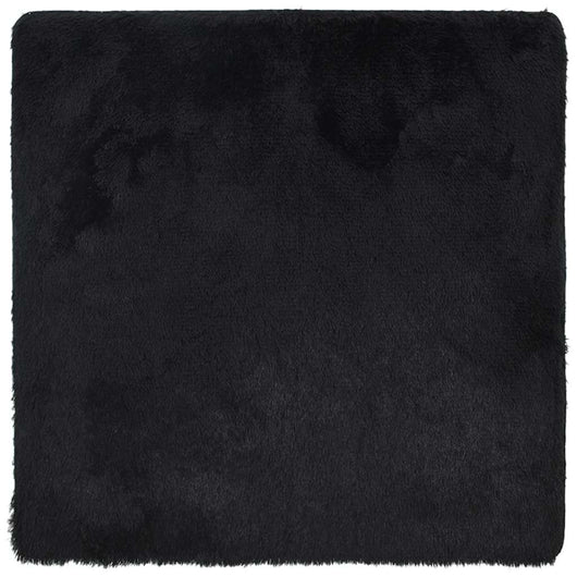 Tappeto Shaggy a Pelo Lungo Nero 240x240 cm in poliestere 4102886